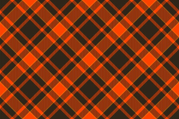 Classic autumnal plaid pattern in orange  brown. Timeless textile design, perfect for backgrounds, apparel, crafts, and adding a warm, cozy touch.