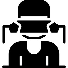 Virtual Field Trip Glyph Icon