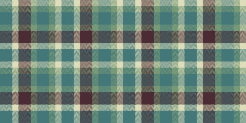 Seamless teal, sage, and burgundy plaid pattern.  Perfect for textile design, apparel, website backgrounds, or crafting projects.  Evokes a feeling of warmth and rustic charm.