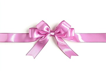 Pink satin ribbon bow, gift wrapping, celebration, holiday