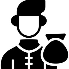 Refugee Support Glyph Icon