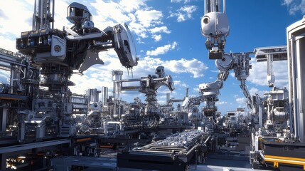 Futuristic automated factory