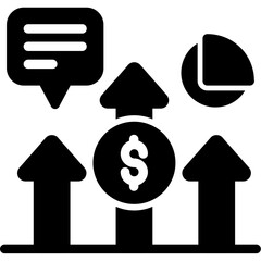 Profit Metrics Glyph Icon