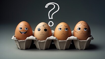 Concept of mental health expressed through playful characters