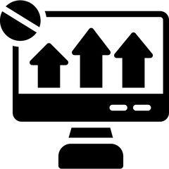 Sales Growth Glyph Icon