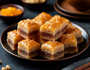 Baklava oriental sweet, generated by AI