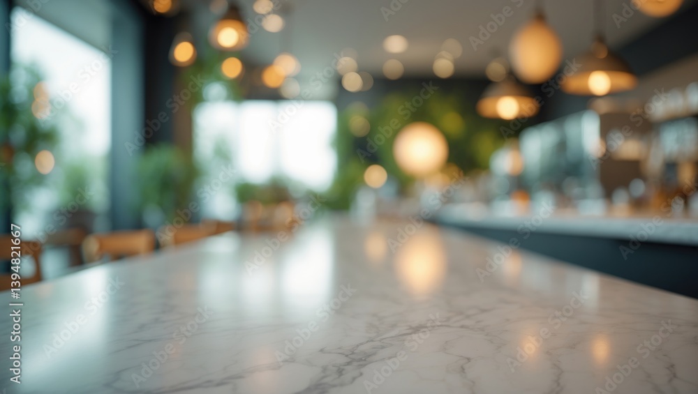 Poster marble table surface featuring a hazy abstract background
