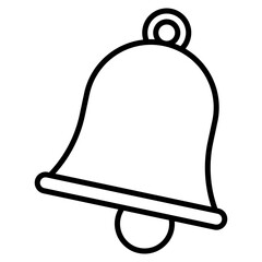 Notification Bell Filled Line Icon. Editable Stroke