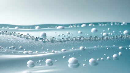 Icy raindrops on a glass surface
