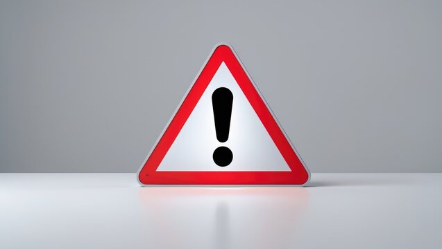 Generic warning sign featuring an exclamation mark