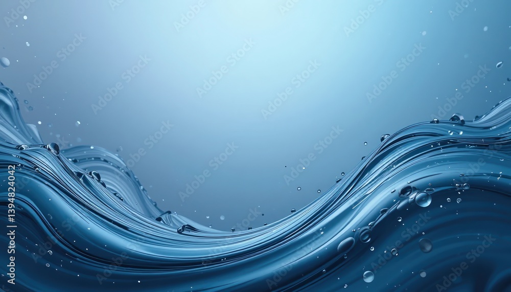 Poster dynamic water waves captured in aquatic serenity abstract art calm environment close-up viewpoint fl