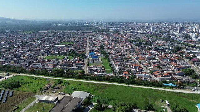 Aerial view of the municipality of Suzano in S&atilde;o Paulo, Brazil