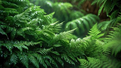 Vibrant Green Ferns