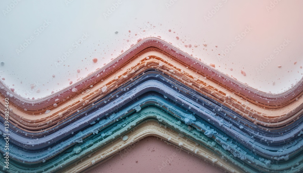 Poster abstract wave patterns in soft pastel colors studio background digital artwork calm environment clos