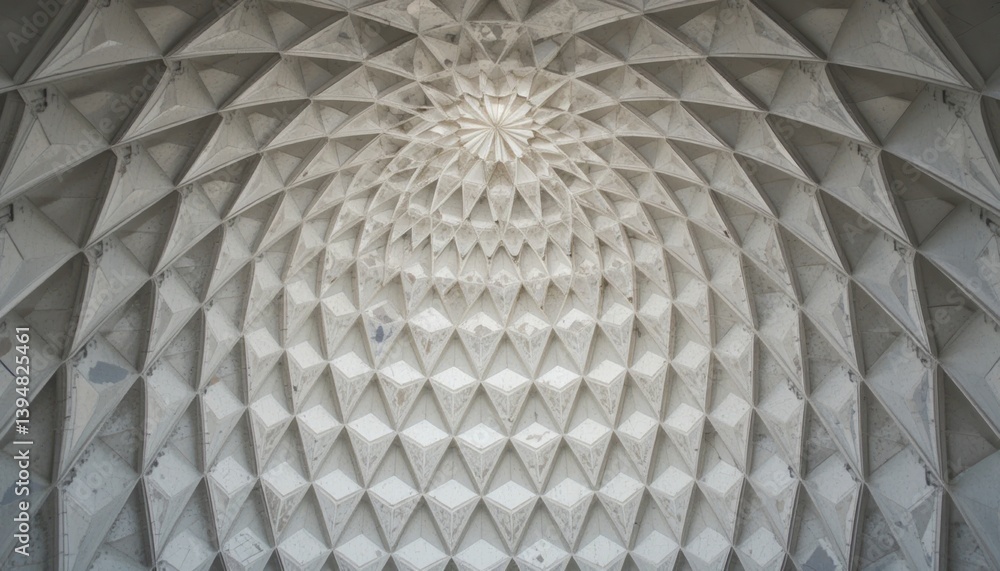 Poster exploring architectural wonder unique dome structure indoor environment symmetrical design from belo