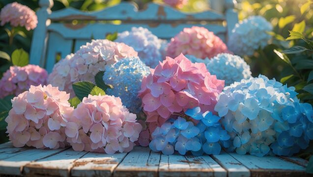 Hydrangea Flowers - Powered by Adobe