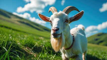 Amusing goat staring into the camera