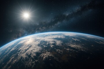 Obraz premium Earth space view cosmic wonder