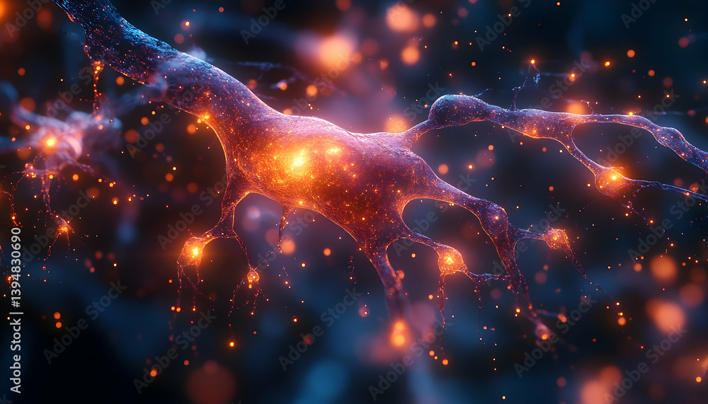 Poster neural network activity microscopic image