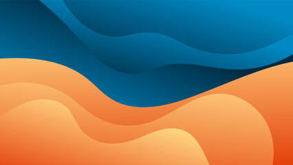 Fototapeta premium ABSTRACT BLURRED BACKGROUND ELEGANT GRADIENT BLUE ORANGE SMOOTH COLOR DESIGN VECTOR TEMPLATE GOOD FOR MODERN WEBSITE, WALLPAPER, COVER DESIGN 