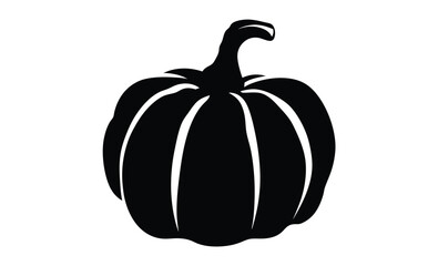 Pumpkin halloween icon flat silhouette, Pumpkin - squash for Halloween or Thanksgiving flat icon for apps and websites 