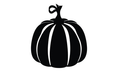 Pumpkin halloween icon flat silhouette, Pumpkin - squash for Halloween or Thanksgiving flat icon for apps and websites 