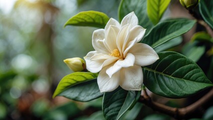 Gardenias, with their delightful blooms, are beautiful evergreen plants favored as houseplants.