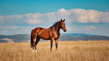 Fototapeta premium Horse in a field