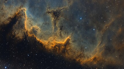 Majestic Stellar Landscape with Shimmering Nebulas