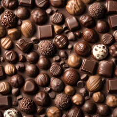 Indulge in a tempting assortment of rich chocolate candies a delightful symphony of flavors and textures a sweet treat for any occasion
