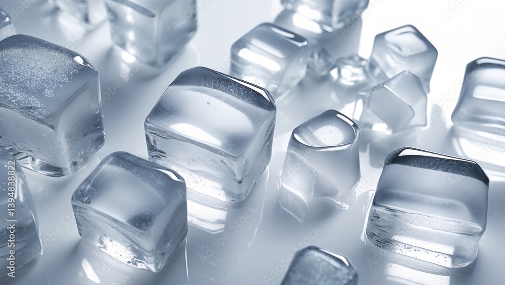Aufkleber ice cubes featuring both front and back clipping paths.
