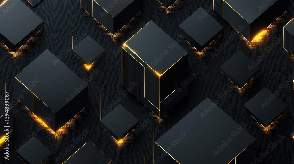 Poster elegant abstract background featuring intricate geometric patterns with luxurious golden elements on
