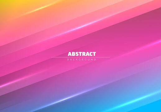Colorful Abstract Gradient Background Template with Diagonal Lines and place for your content