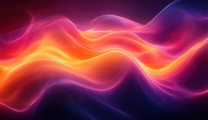 Fototapeta premium Abstract Glowing Waves of Energy Shimmering, Luminous Lines with Gradient Colors
