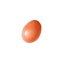 A smooth, brown egg resting on a plain background, highlighting its shape and texture.