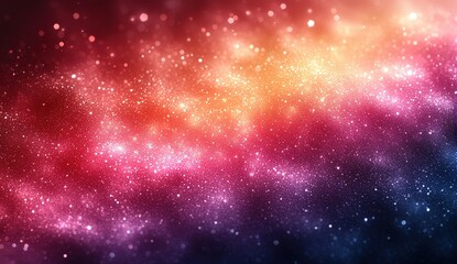 Fototapeta premium Abstract Shimmering Texture With Bokeh Effect, Glittery Particle Background, Gradient Color