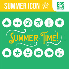 Print Print Summer Vibes in Line Art Style This clean and modern set of line stroke icons brings.eps outline, pineapple, poster, fun, background texture, swimming pool, swimmer, sign, beach ball, logo