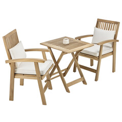 Watercolor Outdoor wood living set for home design minimalism style. Generative isolated on transparent background