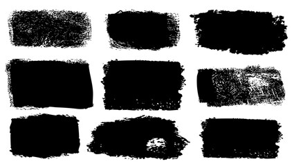 Brush chalk acrylic strokes hand drawn vector illustration. Crayon background circle simple shapes for design, presentation, education