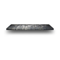 A textured, dark surface that appears to be a stage or display platform for showcasing products or items.