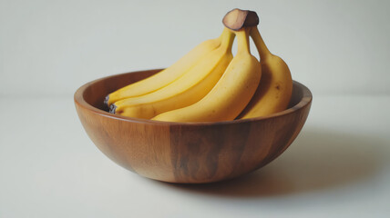 Bananas in White Bowl