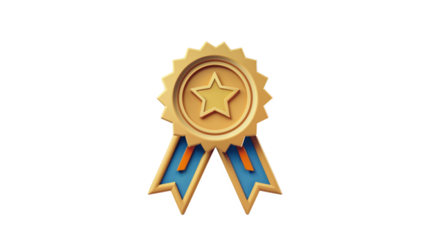 A celebratory victory ribbon, ideal for awards, achievements, or event-themed projects.