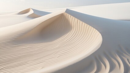 White background showcasing a pile of desert sand. Sand dune. Parched beach sand.
