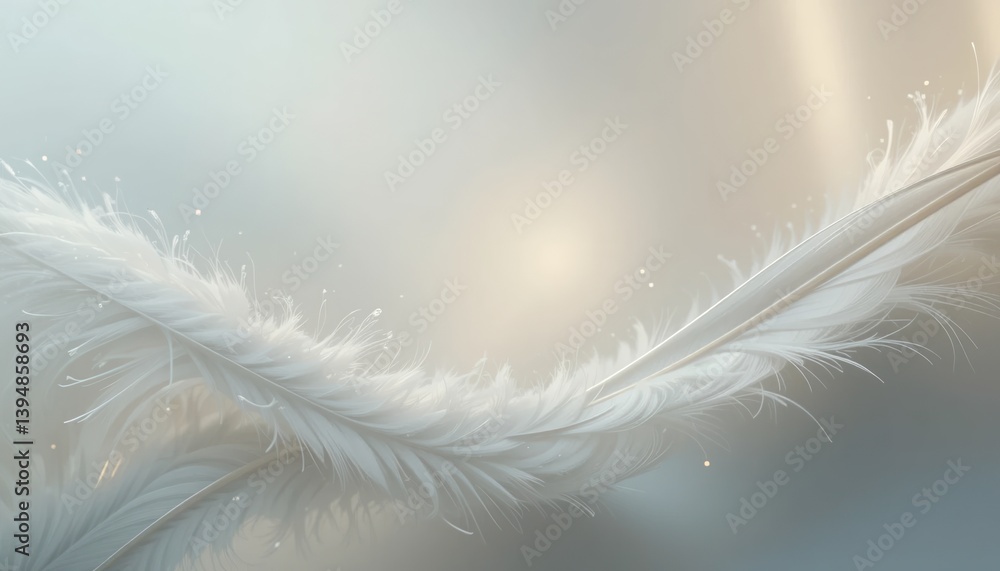 Poster featherlight elegance ethereal dreamscape abstract art soft and airy environment close-up view seren