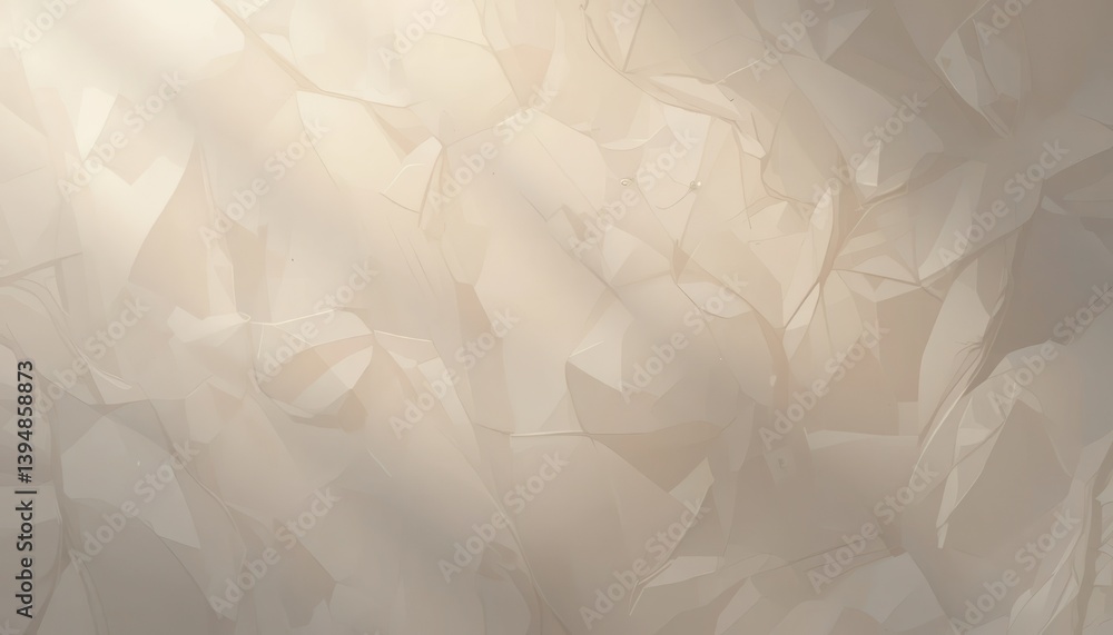 Poster gentle light breaking through translucent paper layers indoor setting abstract image soft atmosphere