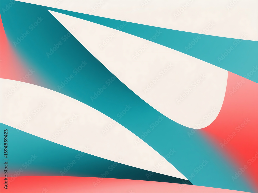 Poster abstract gradient background with dynamic blue and red fluid shapes, modern minimalist design for lu