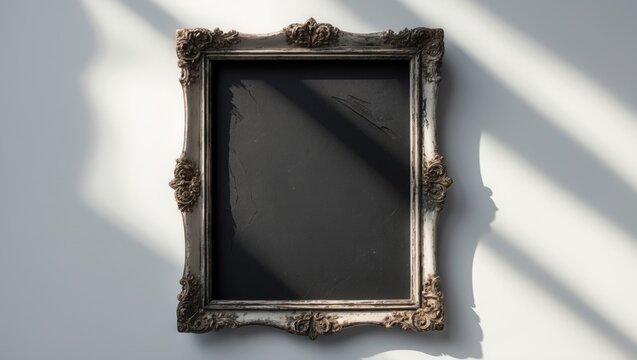 Antique paper featuring an isolated vintage photo frame on white