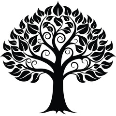 Obraz premium “Tree Silhouettes: Nature’s Shadows in Minimalist Beauty”