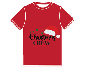 Christmas Crew T-shirt, Christmas Gift, Christmas crew 2024, Christmas T-shirt, Ready to print, Modern, simple, lettering, tree, T-shirt Design Template.
