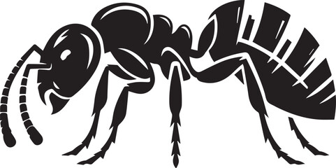 Carpenter Ant Vector | Black Ant Silhouette Clipart Illustration